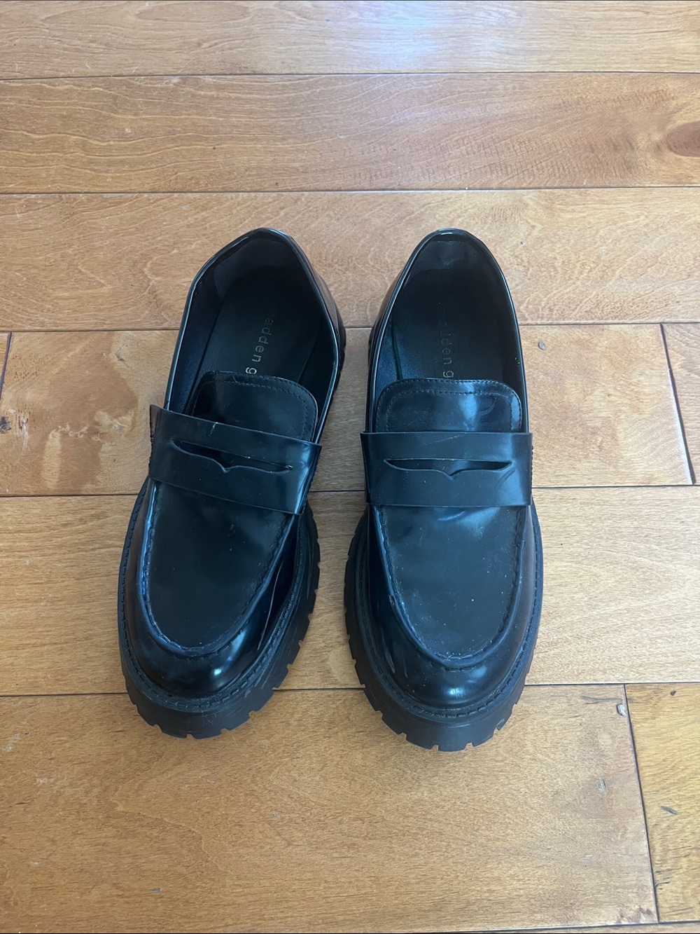 Black lug sole oxfords